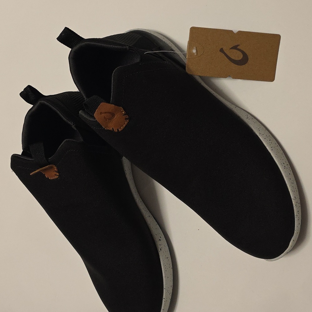 NWT Men's OluKai KIAPOKO ANKLE BOOTS. Size 12. Black.